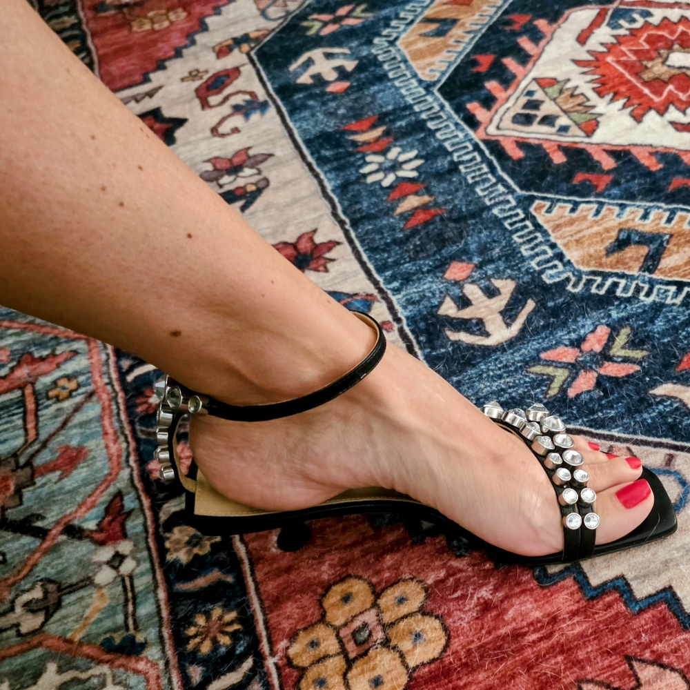 Sergio ROSSI CHRYSTAL SANDALS 37.5 - Picture 3 of 8